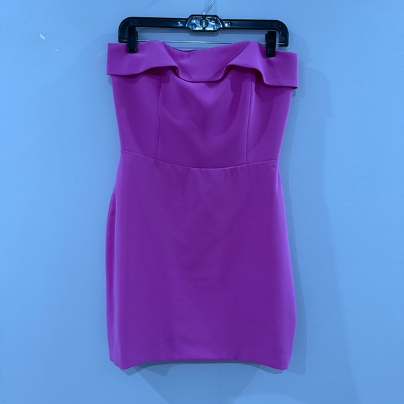 NWT Veronica Beard Maire Mini Strapless in Bright Magenta Purple - Picture 5 of 8